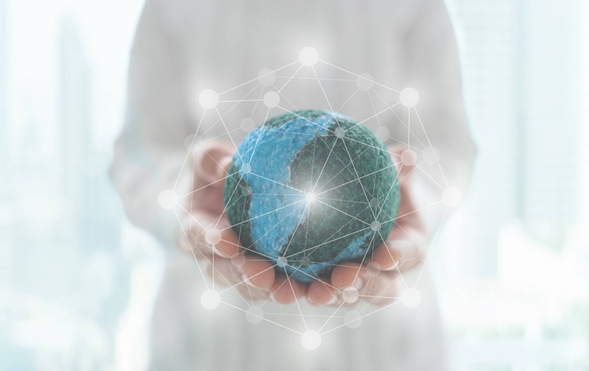 Our mission Earth in two hands